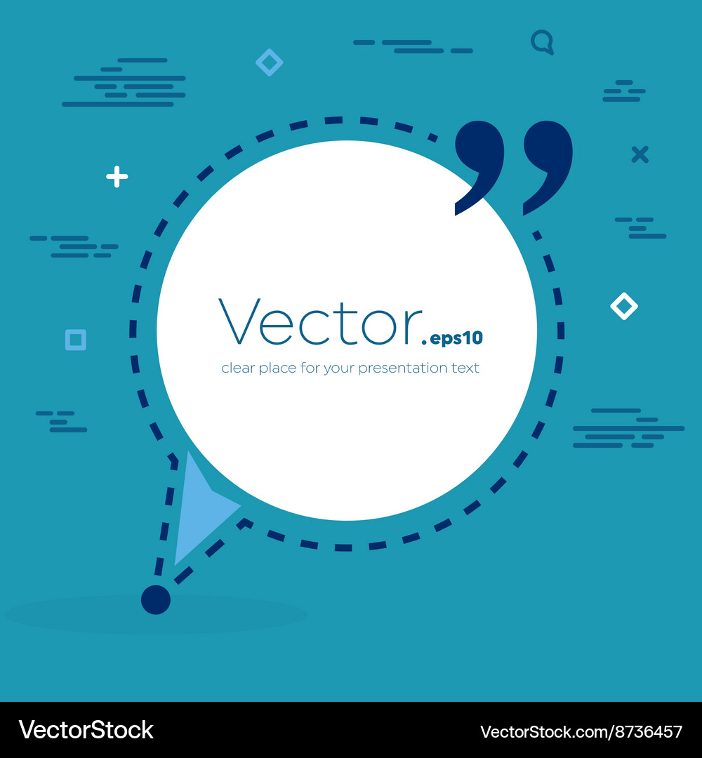 Abstract concept empty speech square quote Vector Image