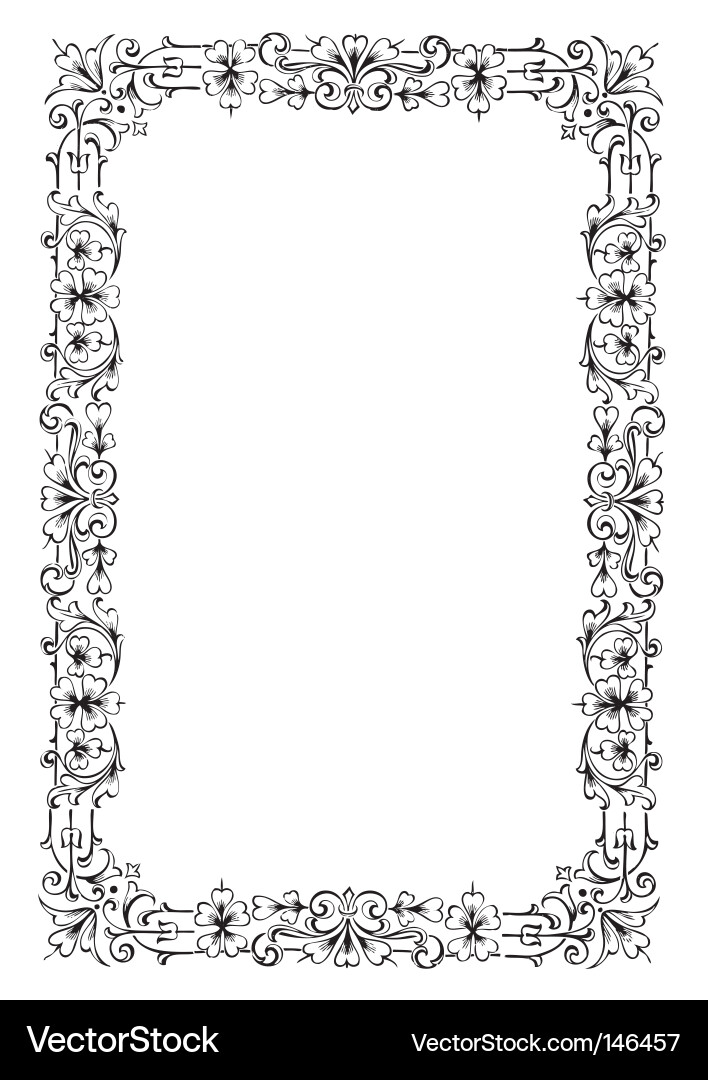 Antique frame engraving Royalty Free Vector Image