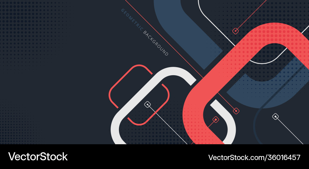 Banner web template design rounded squares Vector Image
