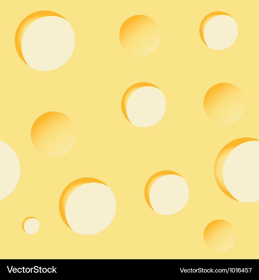 Cheese Pattern Background Vector Image