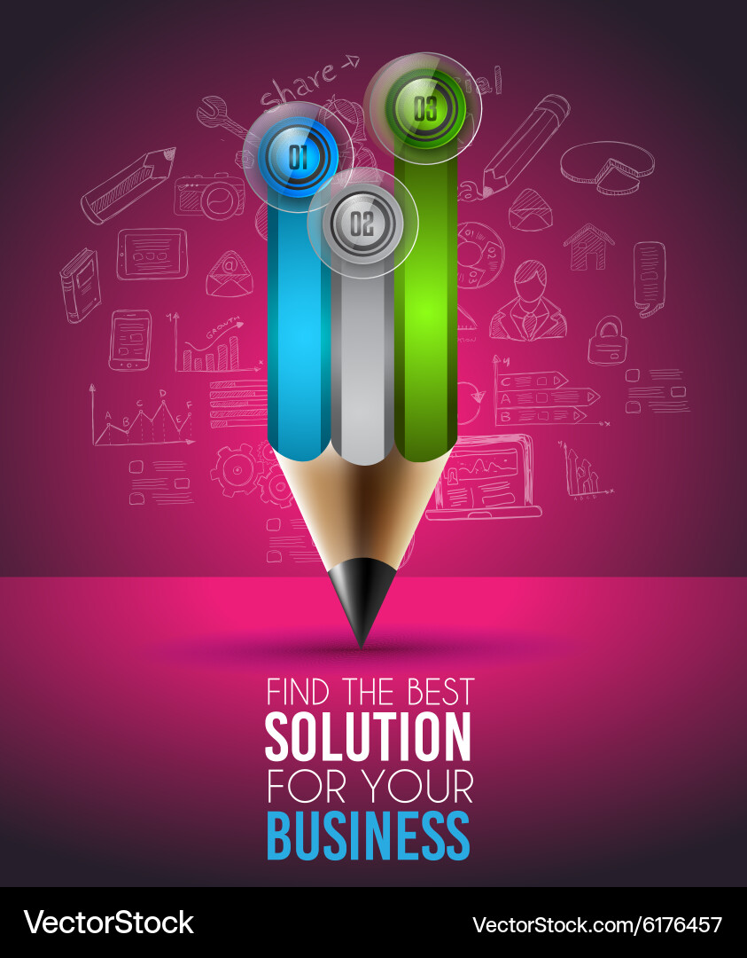 Clean infographic layout template for data Vector Image