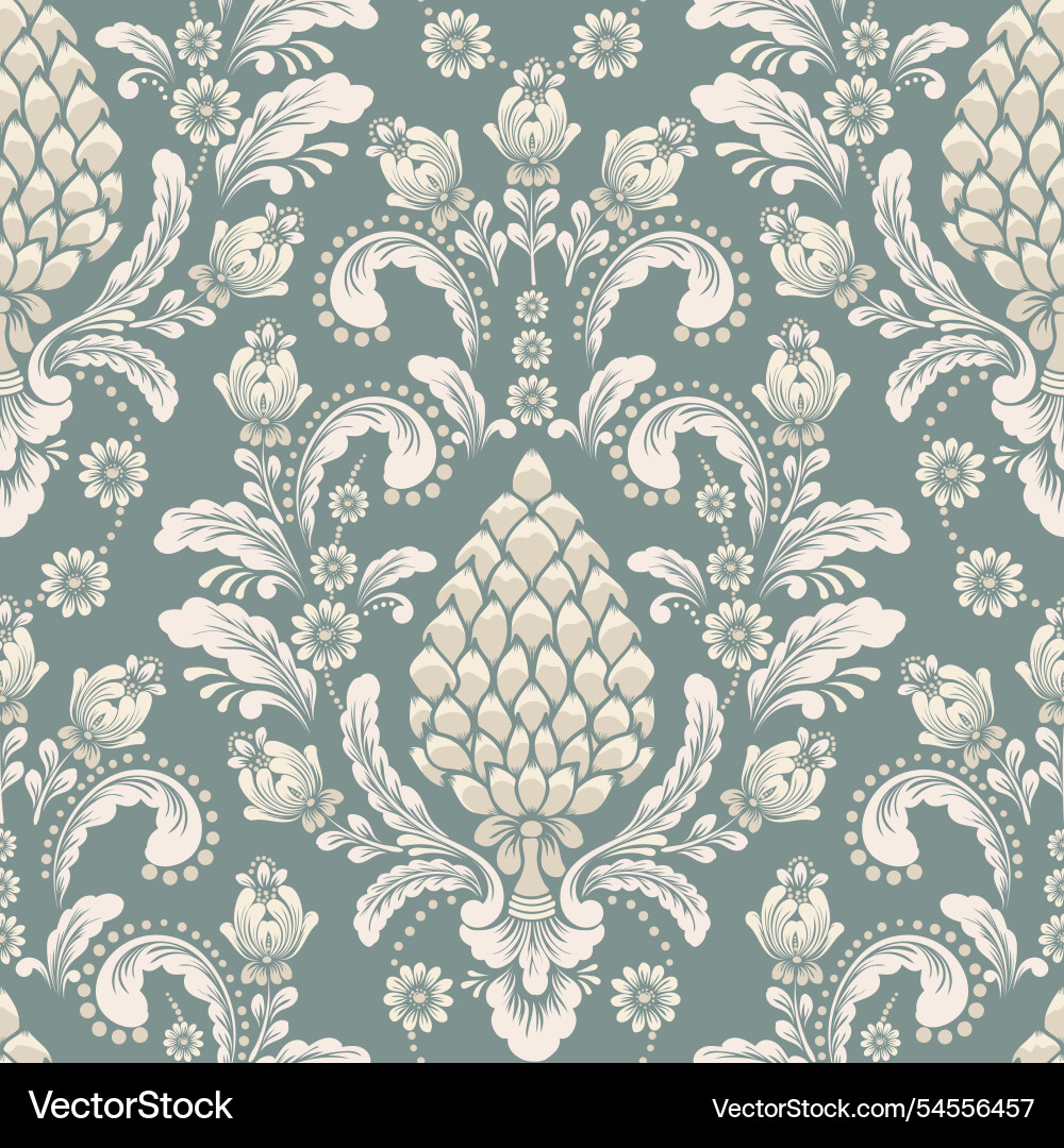 Damask Pattern Background vector image