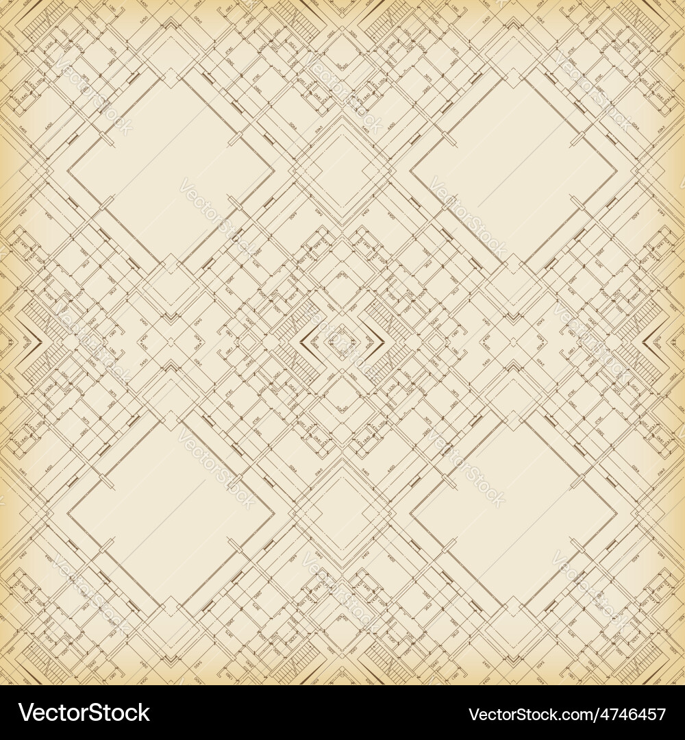 Geometric reflected architecture background vector image