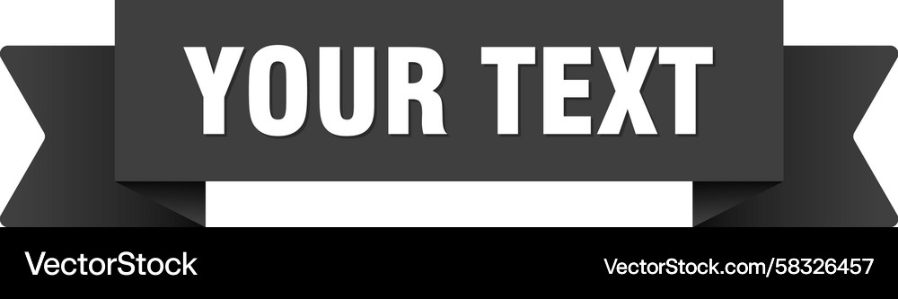 Isolated Ribbon Text Element Vector Image
