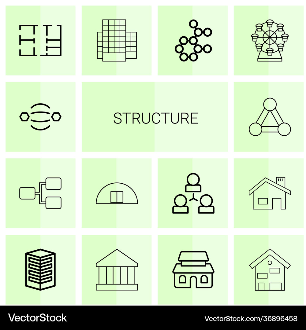14 structure icons (36896458) – Free Vector | VectorStock