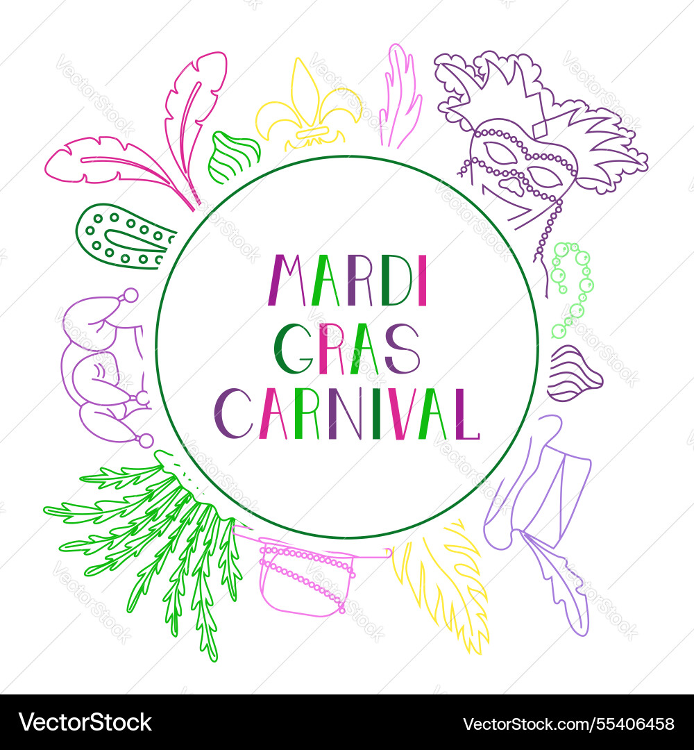 Background with text in a circle Vector Image