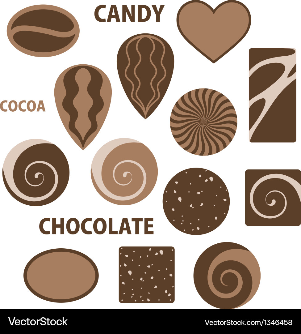 Chocolate Swirls - Candy Concept vector image