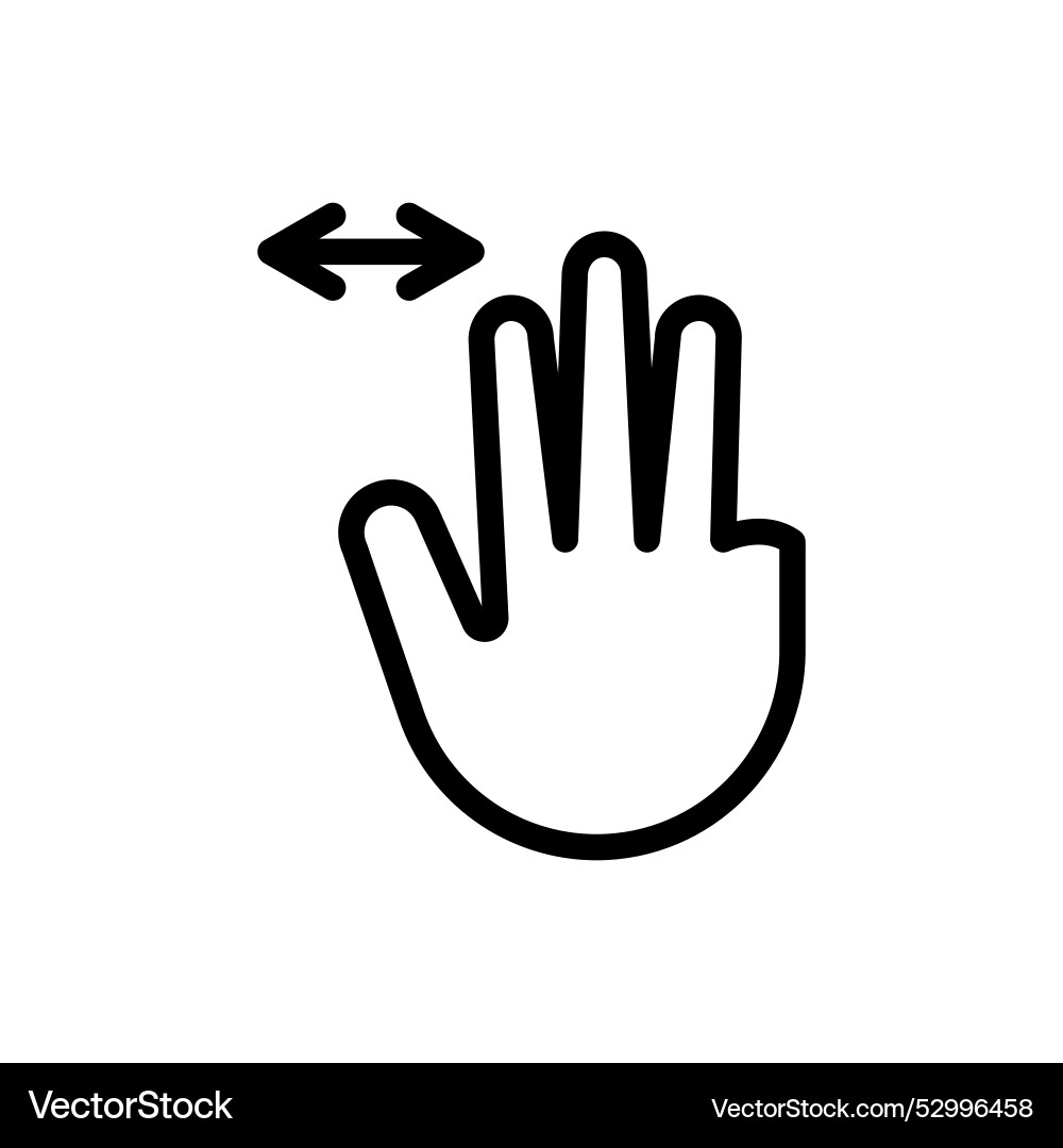 Dynamic hand fingers gesture swipe rotate icon Vector Image