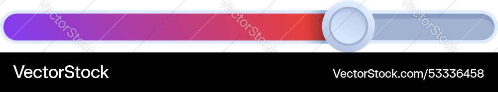 Horizontal slider showing progress with gradient Horizontal slider showing progress with gradient vector image