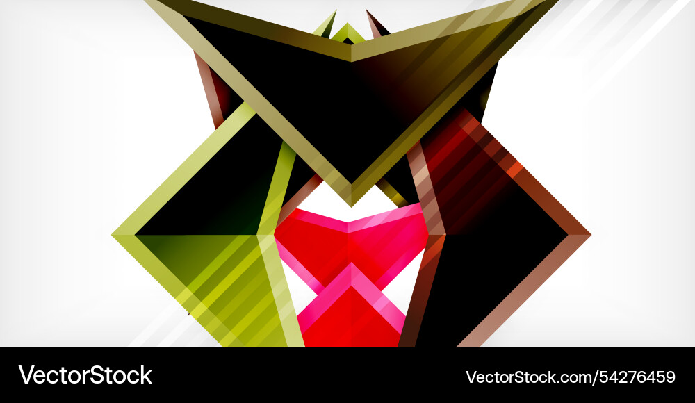 Abstract background color triangles and arrows Vector Image