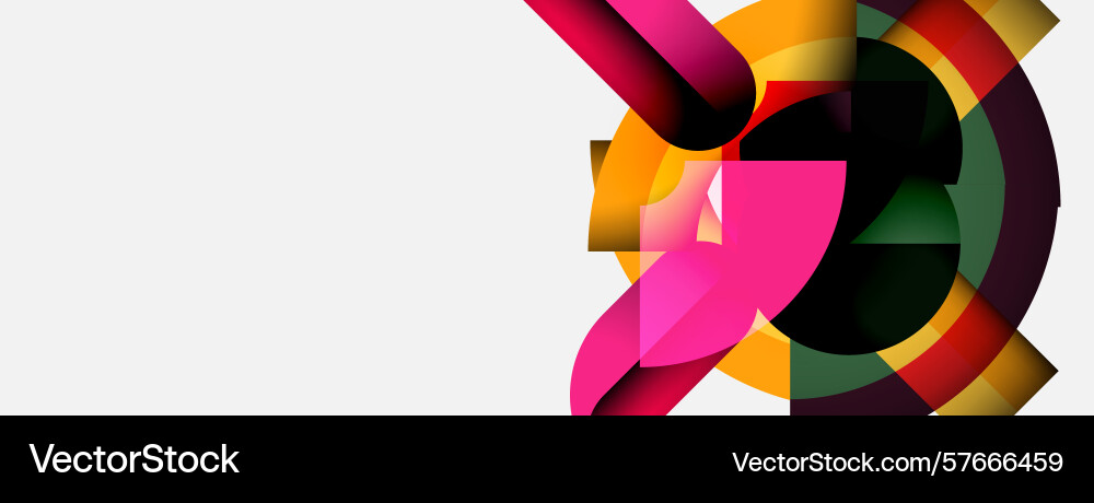 Abstract colorful shapes overlap creating dynamic Abstract colorful shapes overlap creating dynamic Vector Image