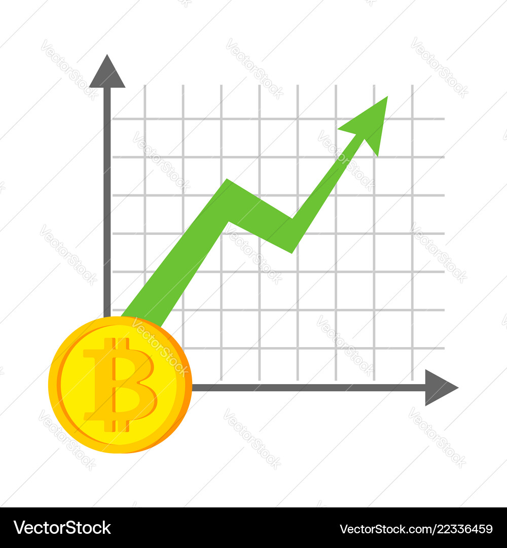 Bitcoin Growth Chart - Cryptocurrency Trend – Royalty-Free Vector |  VectorStock