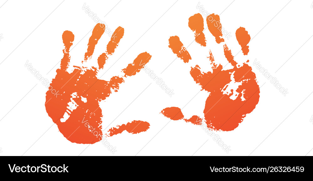 Handprint Art Print Set vector image