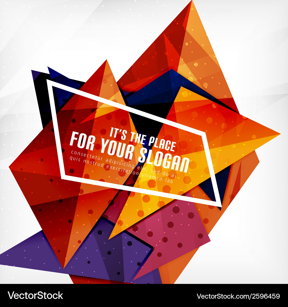 Modern 3d glossy overlapping triangles Vector Image