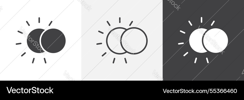 Eclipse icons collection graphic designs for ui Vector Image