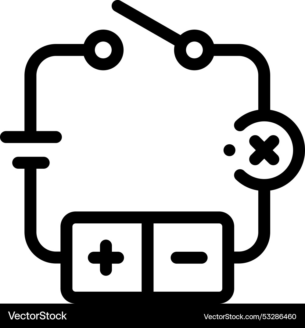 Electrical circuit icon thin linear style design Electrical circuit icon thin linear style design vector image