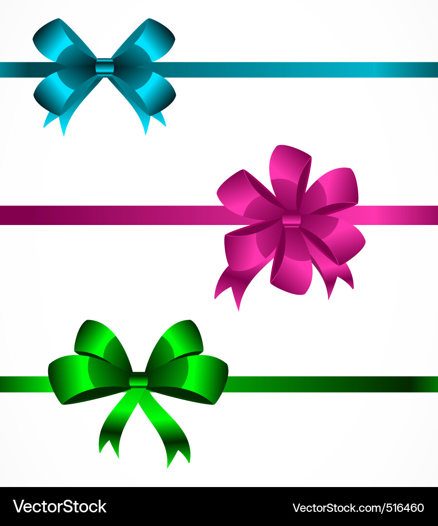 Gift bows Royalty Free Vector Image - VectorStock