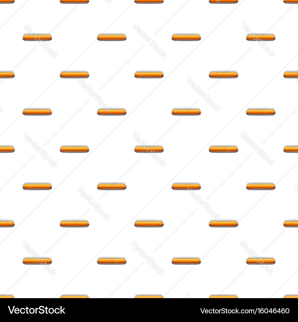 Gold rectangular button pattern vector image