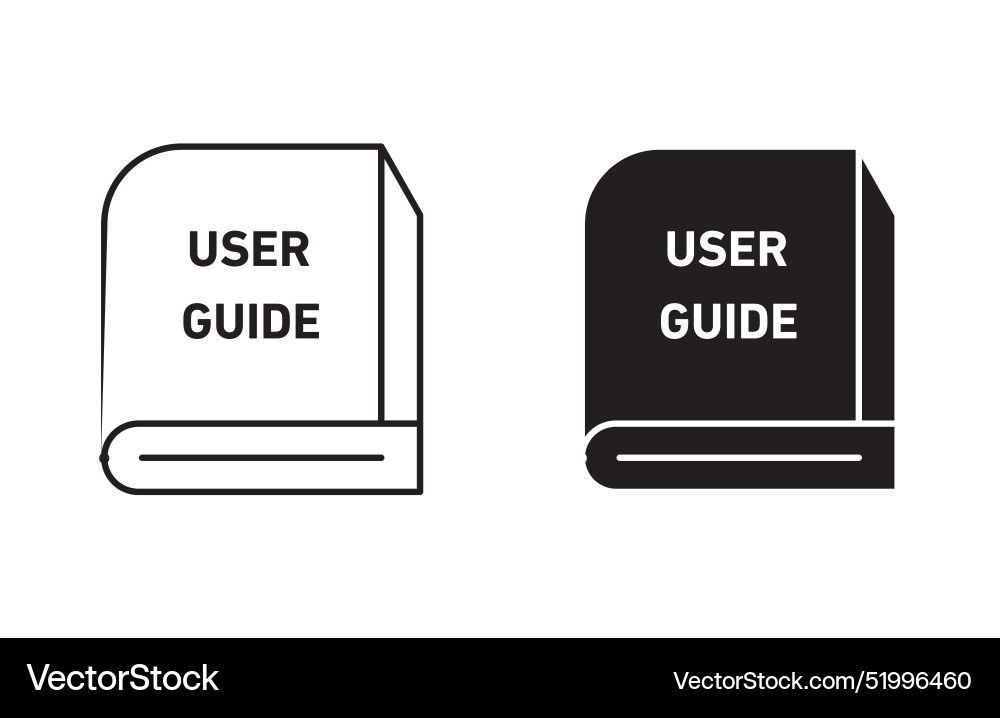 Guide outline icon collection or set thin Guide outline icon collection or set thin vector image