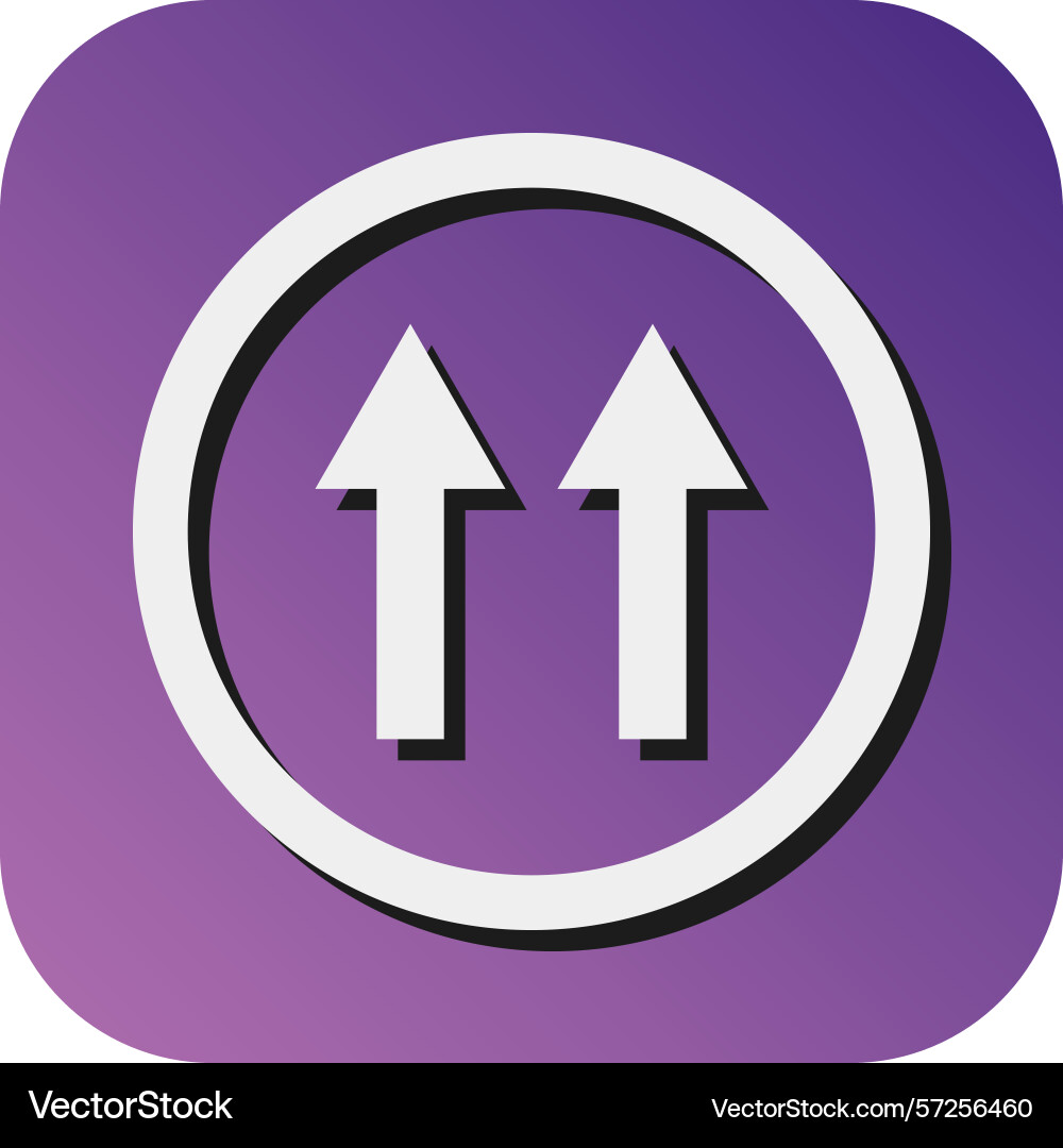 One way glyph gradient background icon Vector Image