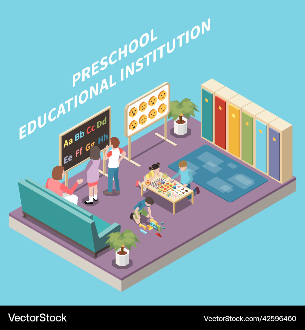 Preschool Learning Environment Royalty Free Vector Image