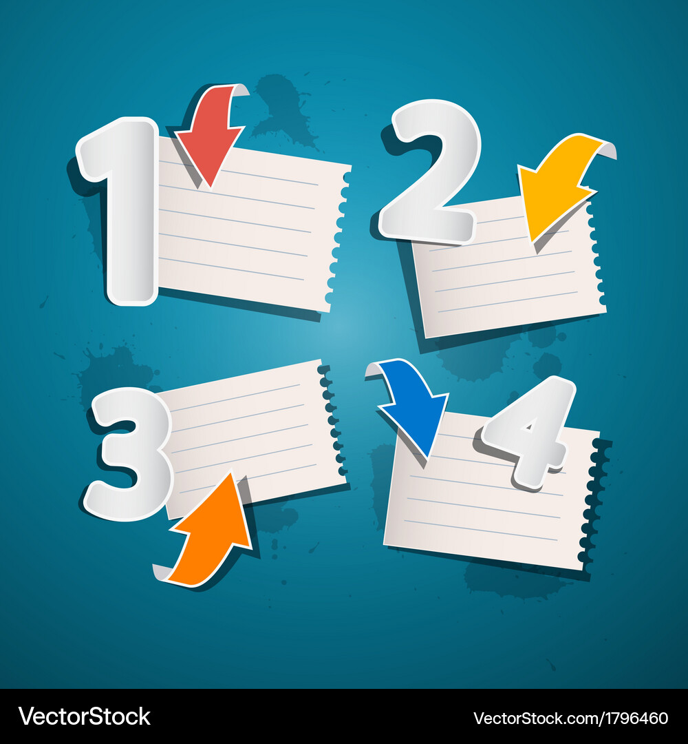 Progress steps for tutorial infographics Vector Image