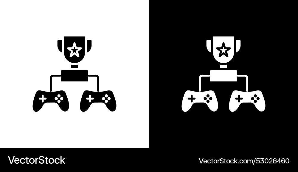 Video game contest icon logo set Vector Image