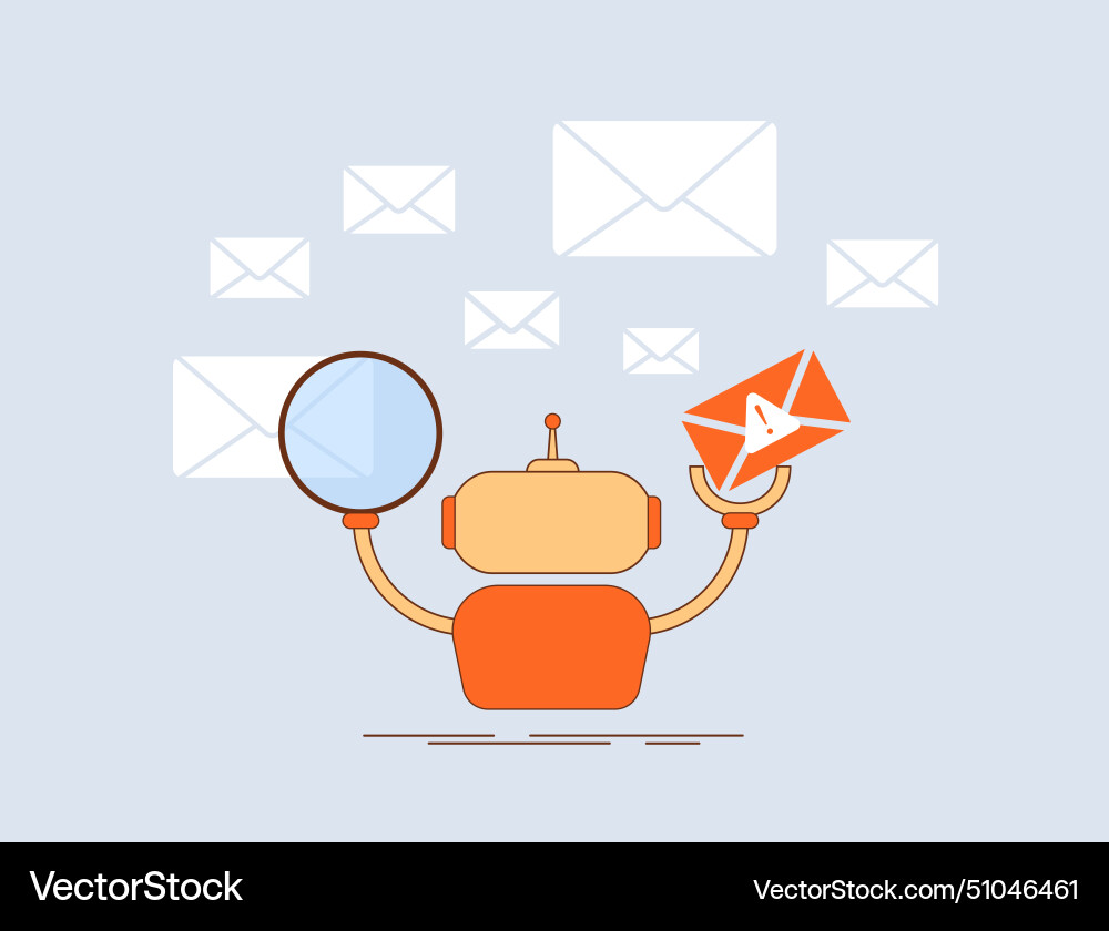 Ai spam filters - machine learning and intelligent Ai spam filters - machine learning and intelligent vector image