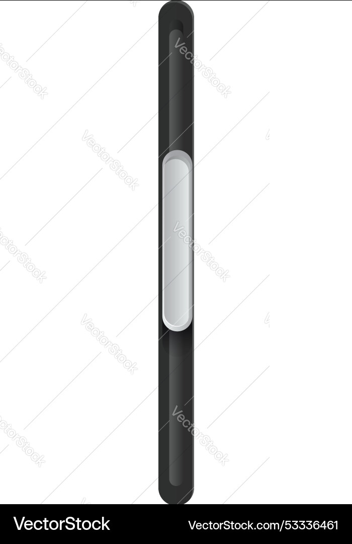 Black ui loading bar with metallic element showing vector image