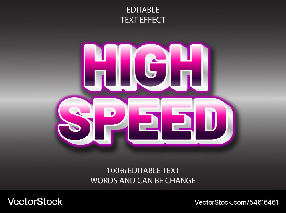 Editable text effect 3d emboss modern style Vector Image