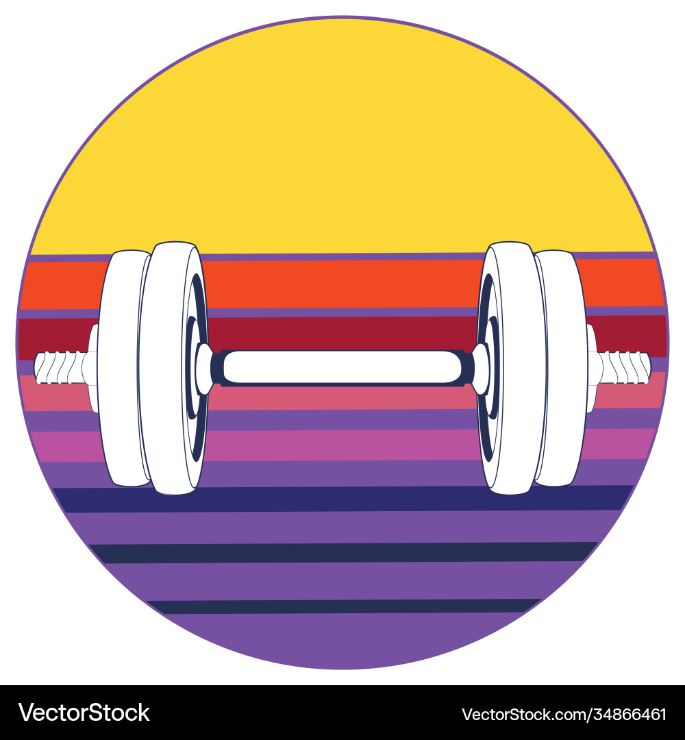 Hanteln Retro-Design Hanteln Retro-Design vektorbild