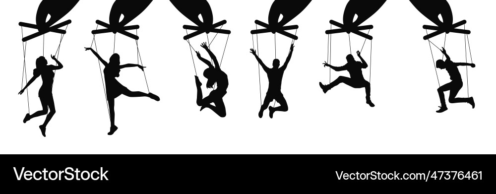 Puppeteer hand manipulation puppet Puppeteer hand manipulation puppet Vector Image