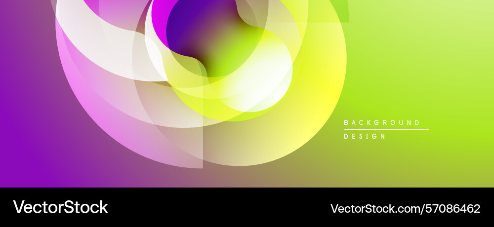 Abstract colorful shapes overlap creating dynamic Vector Image