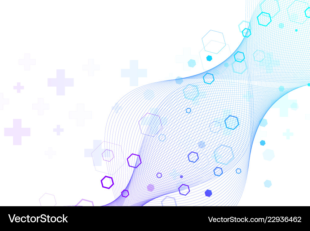 Abstract hexagonal background with waves Abstract hexagonal background with waves vector image