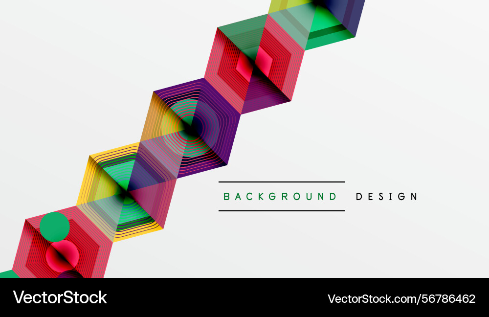Abstract hexagonal pattern vibrant colors create Abstract hexagonal pattern vibrant colors create vector image