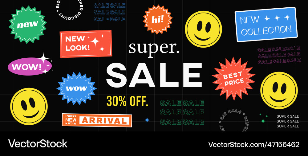 Abstract super sale promo banner cool trendy Abstract super sale promo banner cool trendy vektorbild