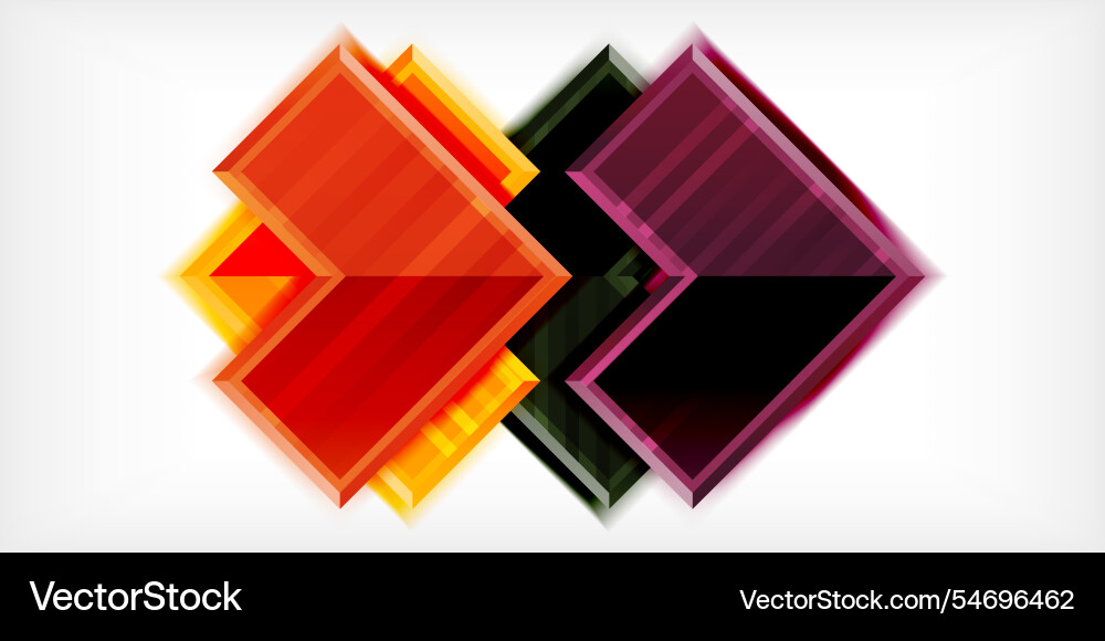 Arrow symbols created with 3d effects and line Arrow symbols created with 3d effects and line vector image