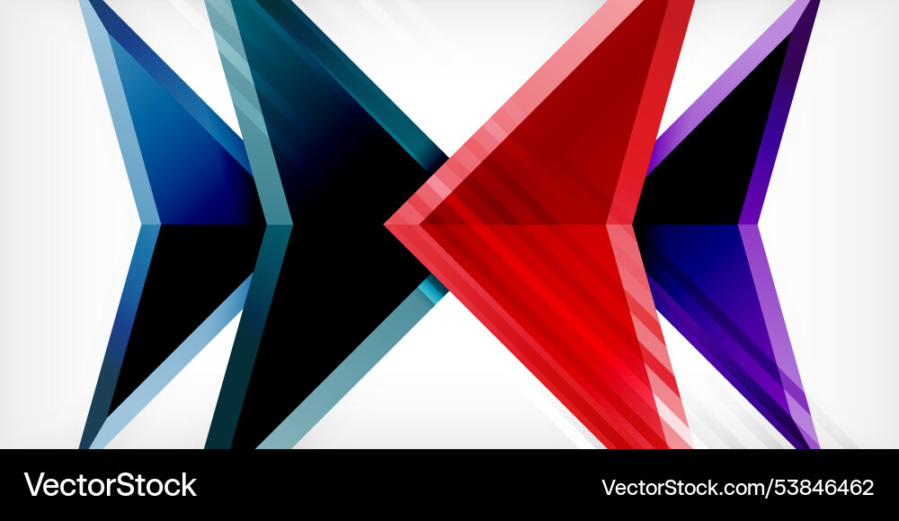 Arrows with 3d effect abstract background Vector Image