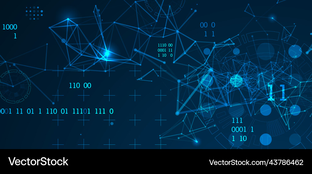 Technologie Hintergrund mit plexus Effekt Big Data Technologie Hintergrund mit plexus Effekt Big Data vektorbild