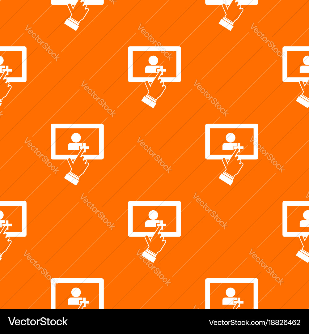 Touch screen tablet click pattern seamless vector image
