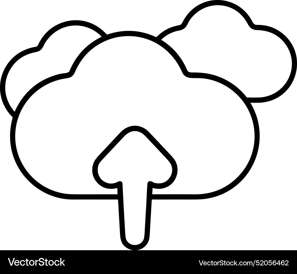 Upload outline icon symbol image Upload outline icon symbol image Vector Image