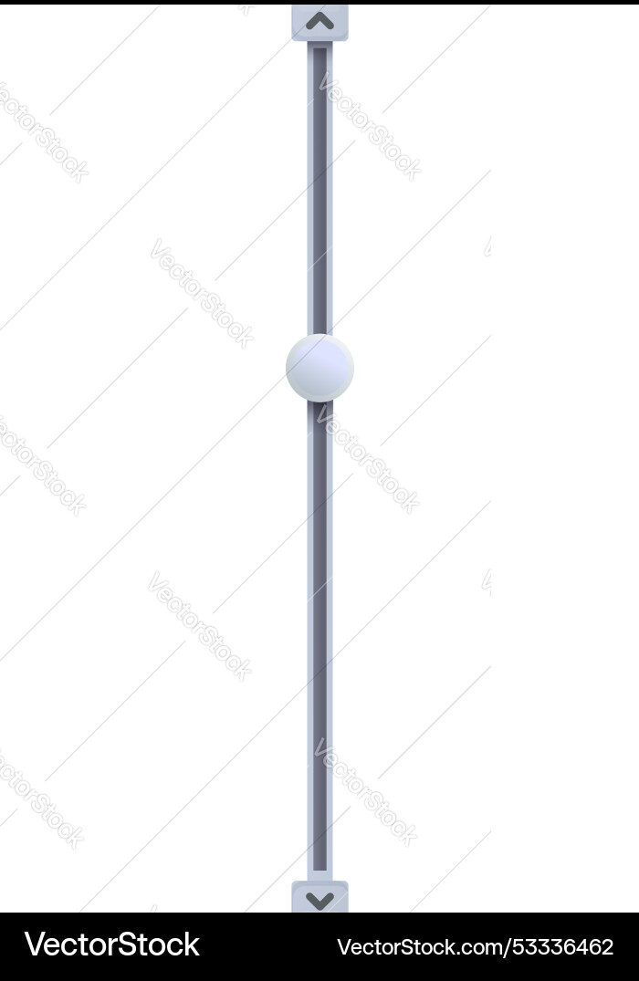 Vertical interface slider with round handle Vector Image