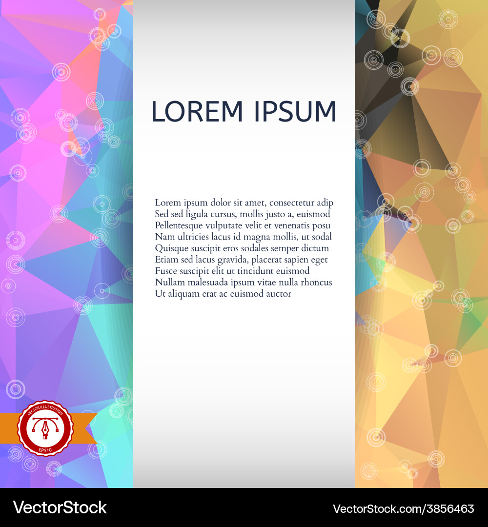 Abstract colorful triangles background Vector Image