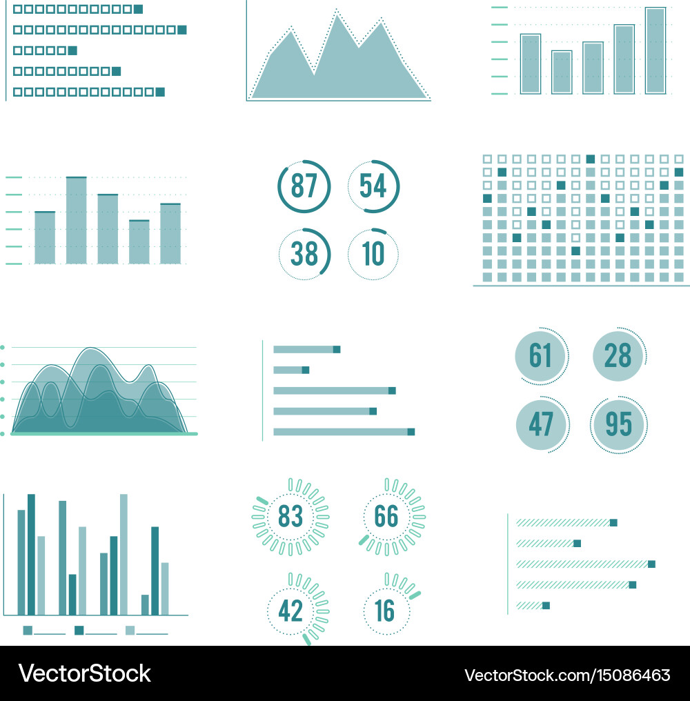 Business Chart & Graph Set vector image