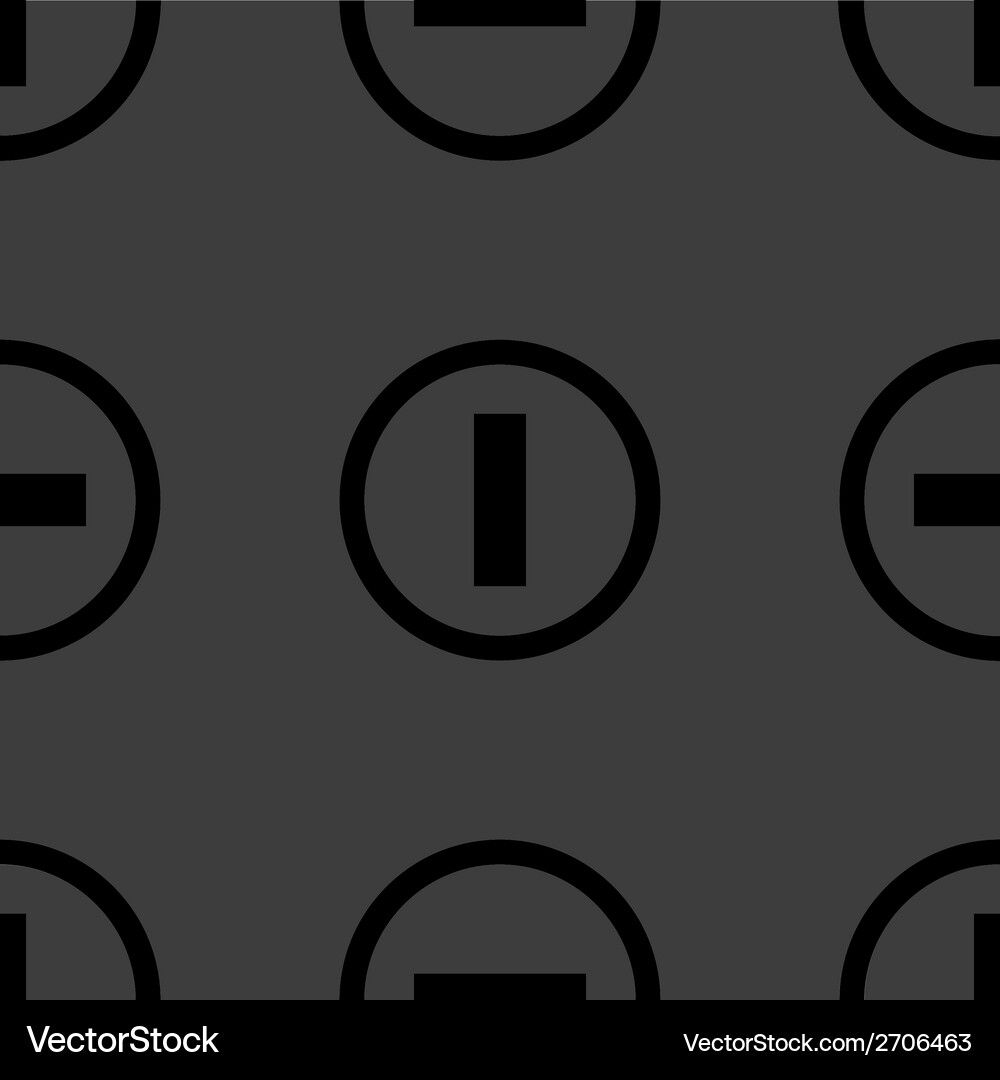 Minus web icon flat design seamless pattern Vector Image