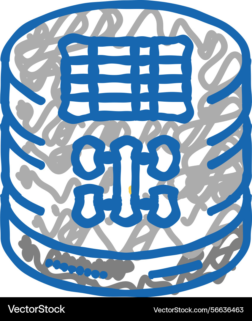 Sql query database icon doodle Sql query database icon doodle vector image