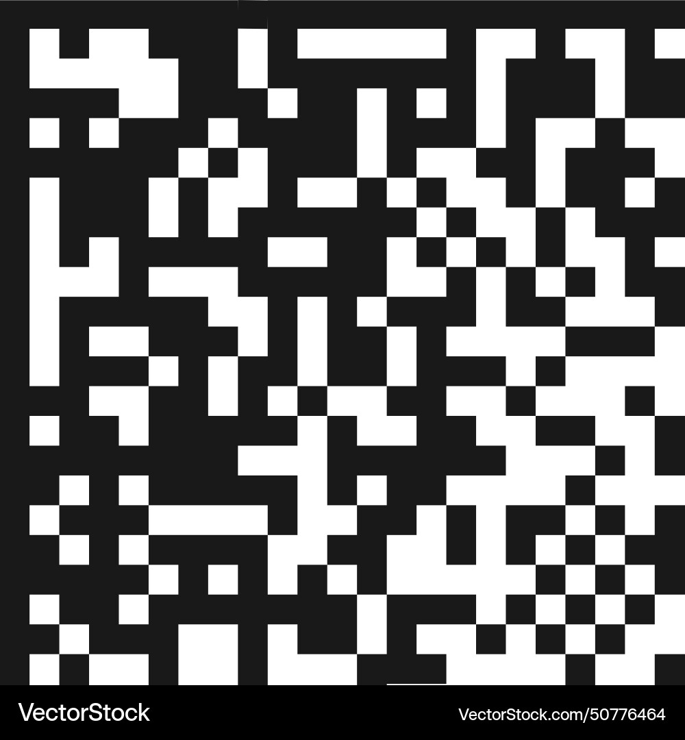 Digital code black square label matrix data Digital code black square label matrix data vector image