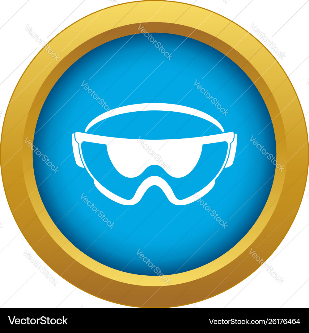 Sicherheitsbrille Icon blau isoliert Sicherheitsbrille Icon blau isoliert vektorbild
