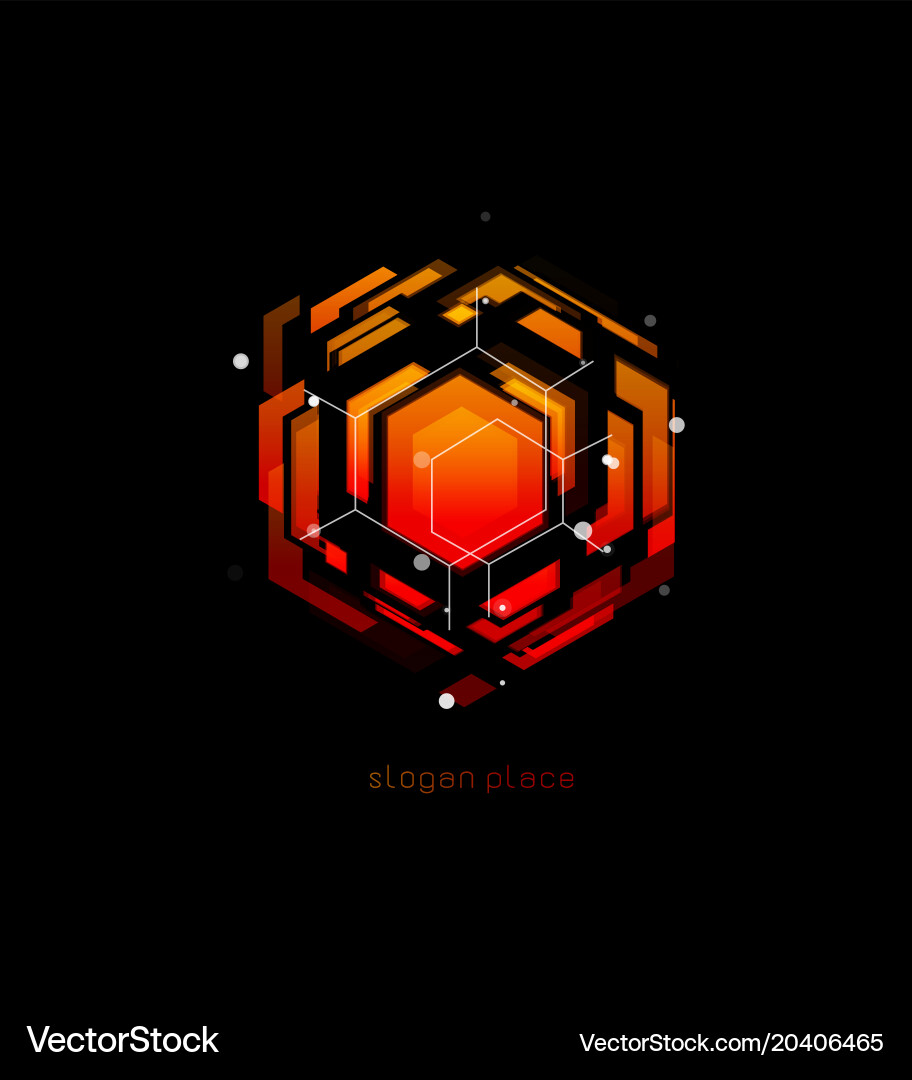 Big data abstractred database logo vector image
