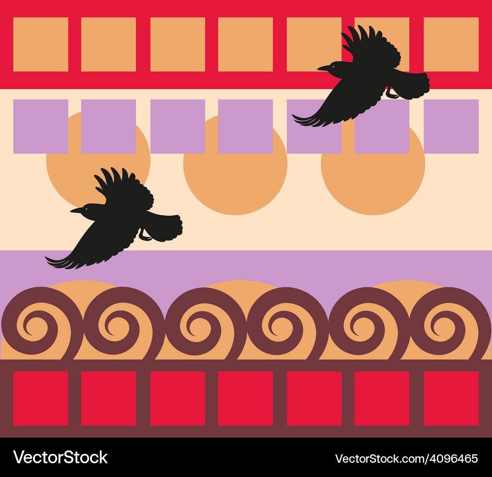 Crows background Vector Image